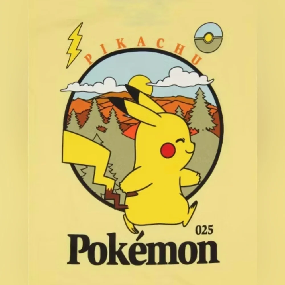 Pokemon Kids Pikachu Outdoor Vintage Post Card Graphic T-Shirt, Size L (10/12)